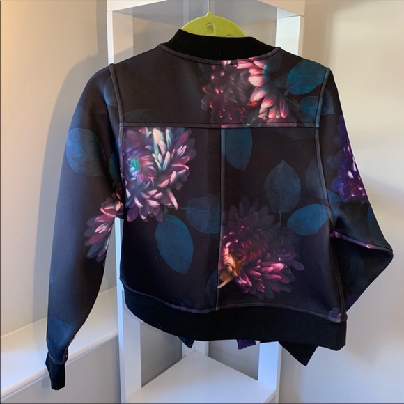 Donna Karan floral- printed Bomber Jacket - Picture 11 of 12